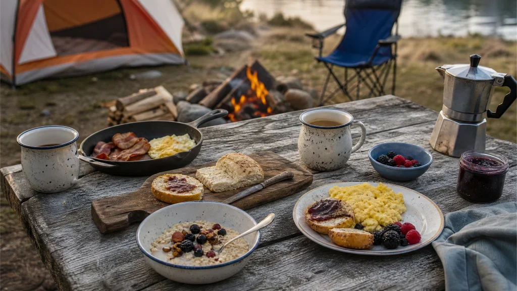 Petit-déjeuner au camping : 7 idées simples pour un repas en plein air