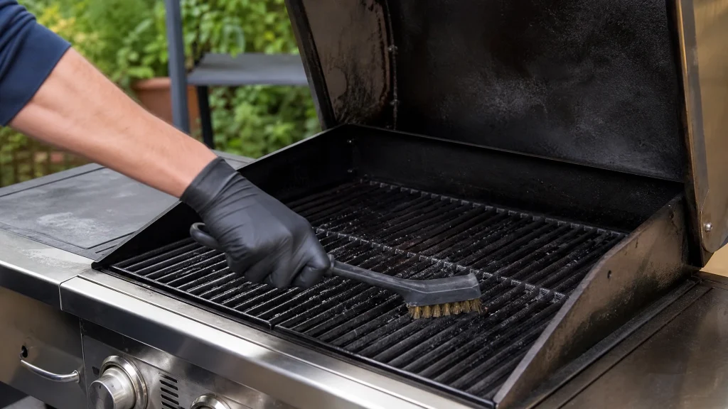 Nettoyage du gril : Nettoyez soigneusement la grille et la zone de cuisson.